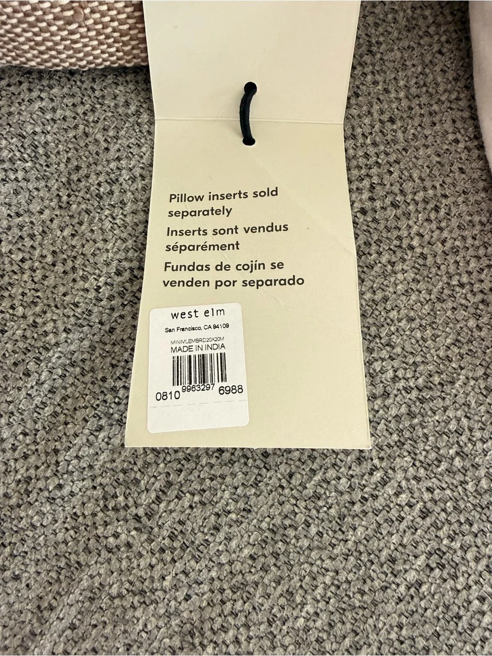 West Elm Sham -Fair trade certified